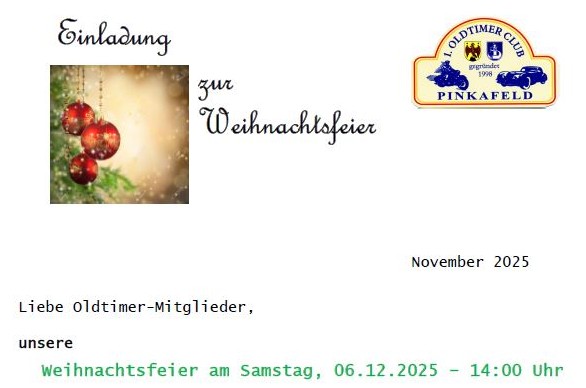 Weihnachtsfeier 2025